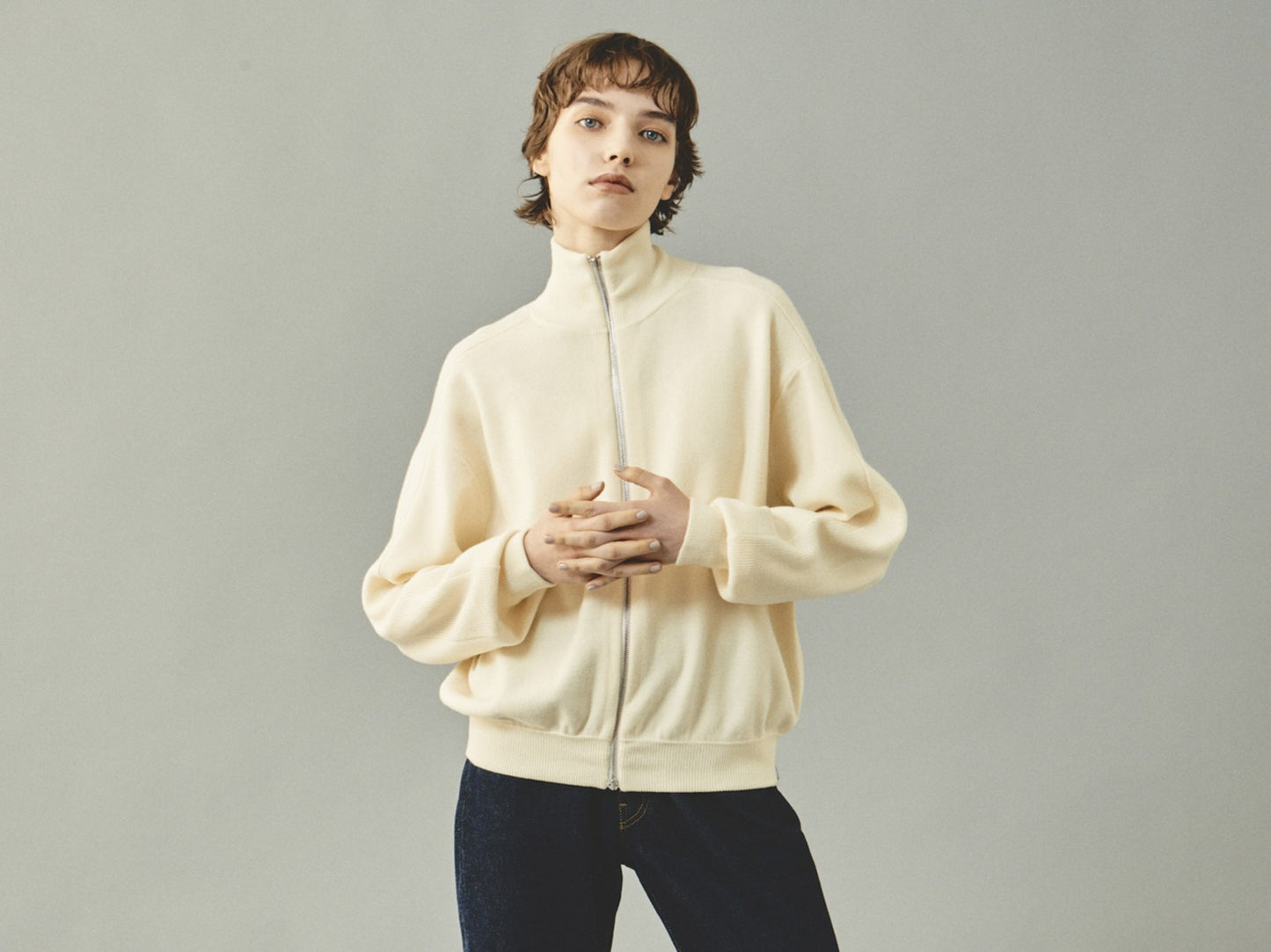 CS WOOL ZIP　/　Ivory